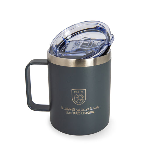 UAE PL Gray Stainless Steel Coffee Mug 360 ML with Cover