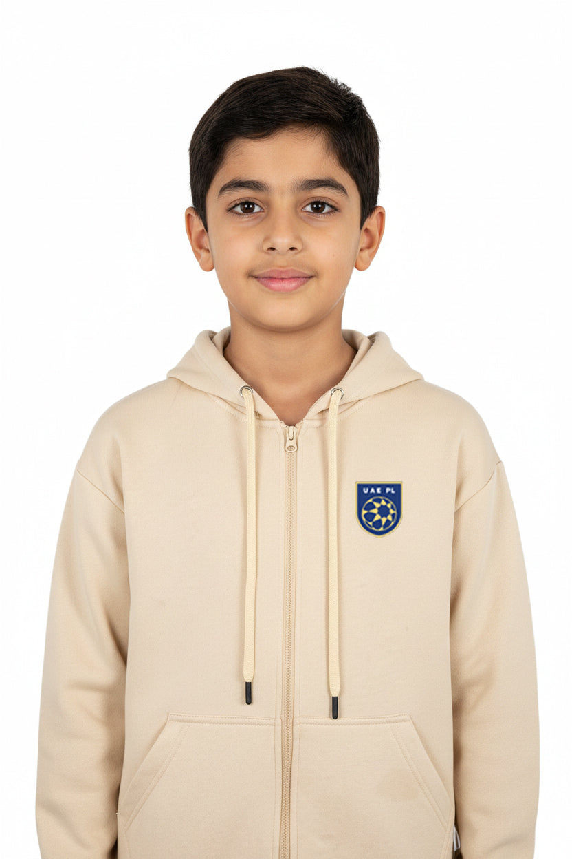 UAE PL Zipper Hoodie Beige Kids
