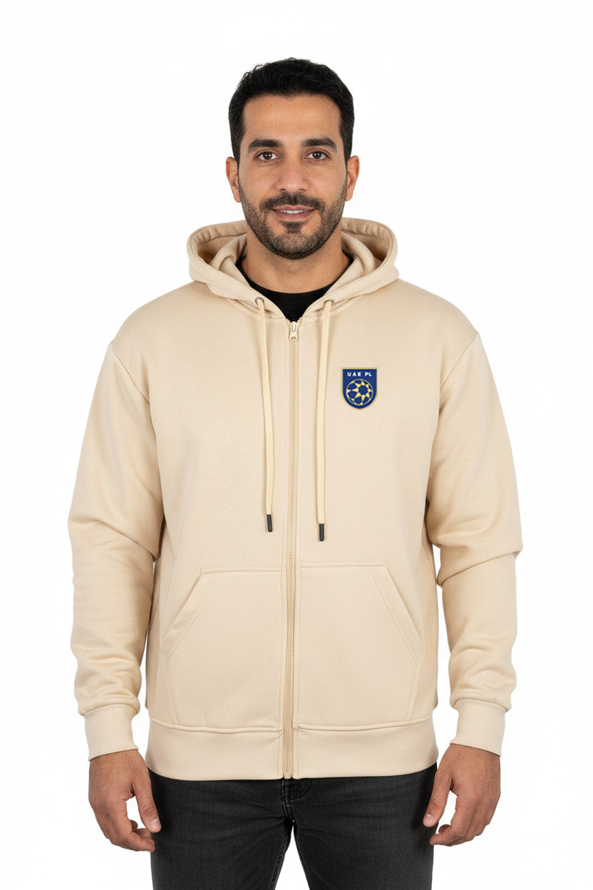 UAE PL Zipper Hoodie Beige Adult